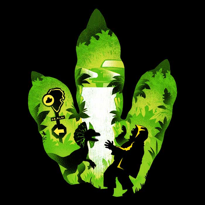 Dilophosaurus Footprint Design - Men's and Women's Tank Top