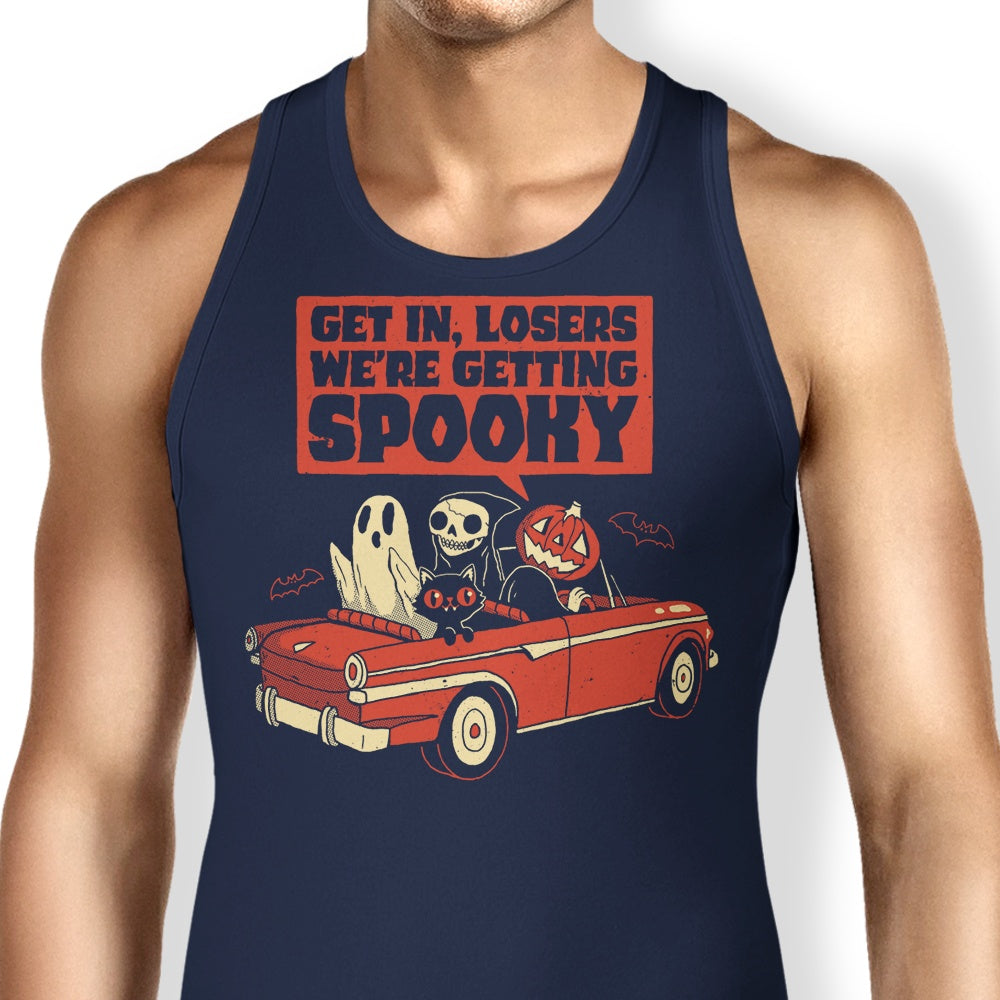 Spooky-themed Tank Top from DinoMike - A Chilling Fashion Statement