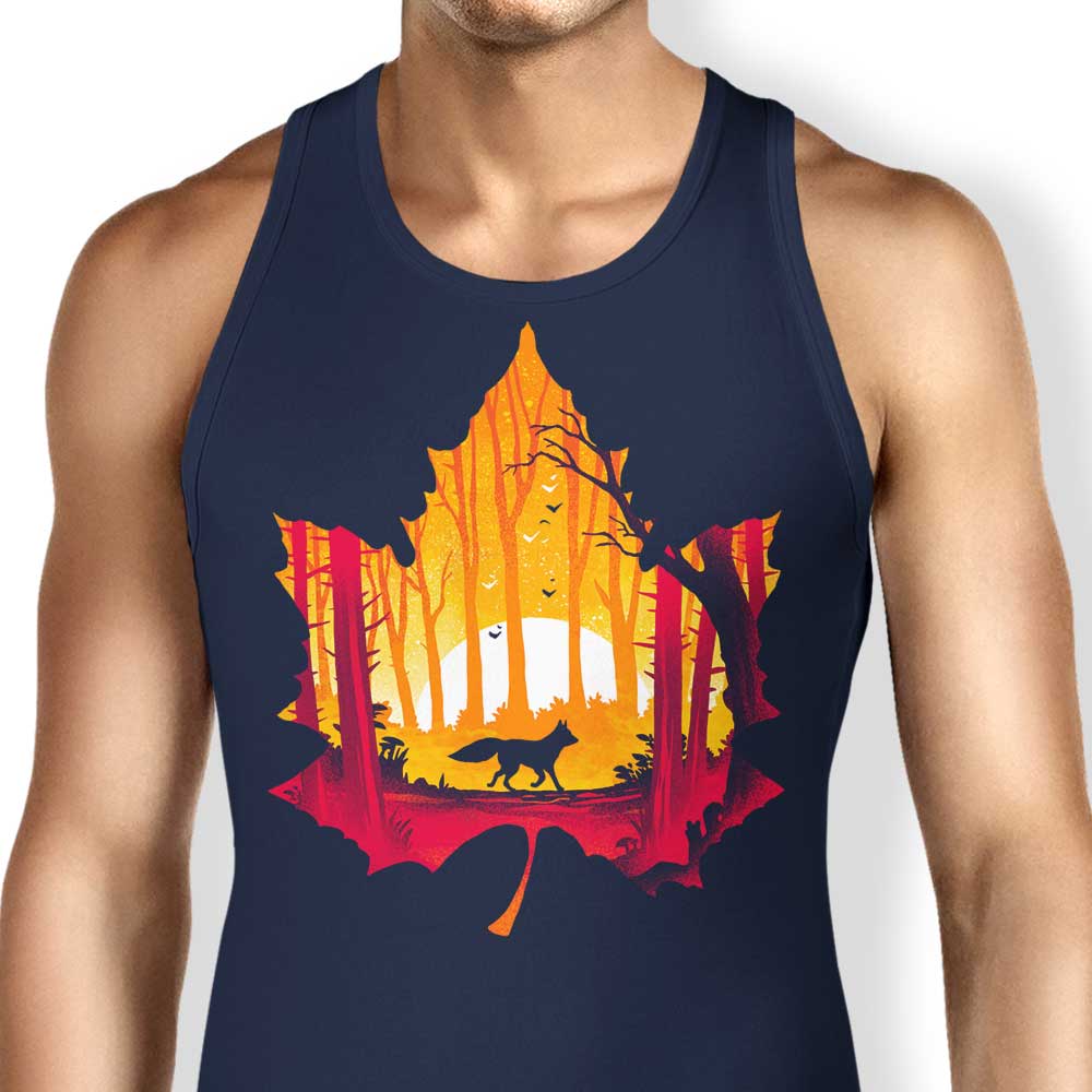 Alemaglia's Cozy Sunset Fox Unisex and Women's Tank Tops