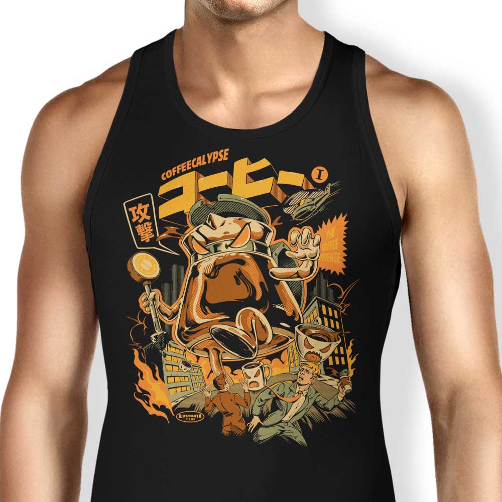 Coffeecalypse-themed Men's Tank Top for Coffee Lovers