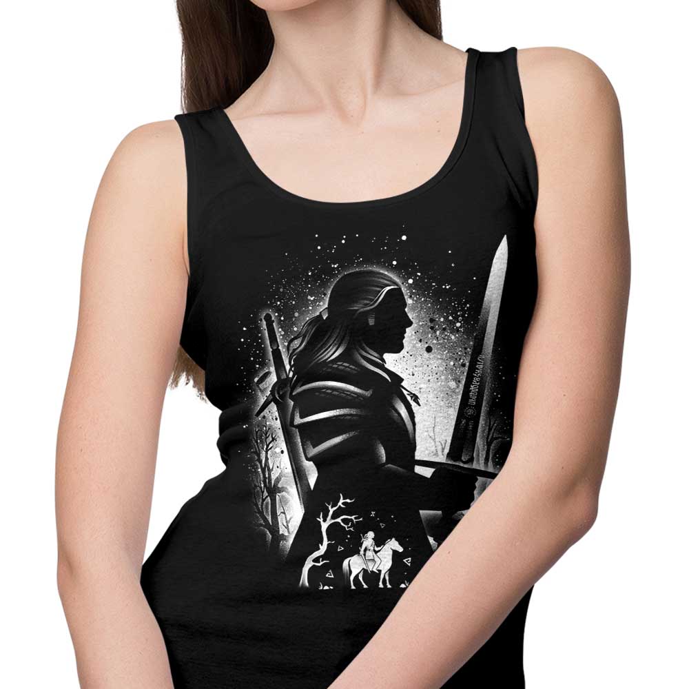 Comfortable White Wolf of Rivia Unisex and Women's Tank Tops