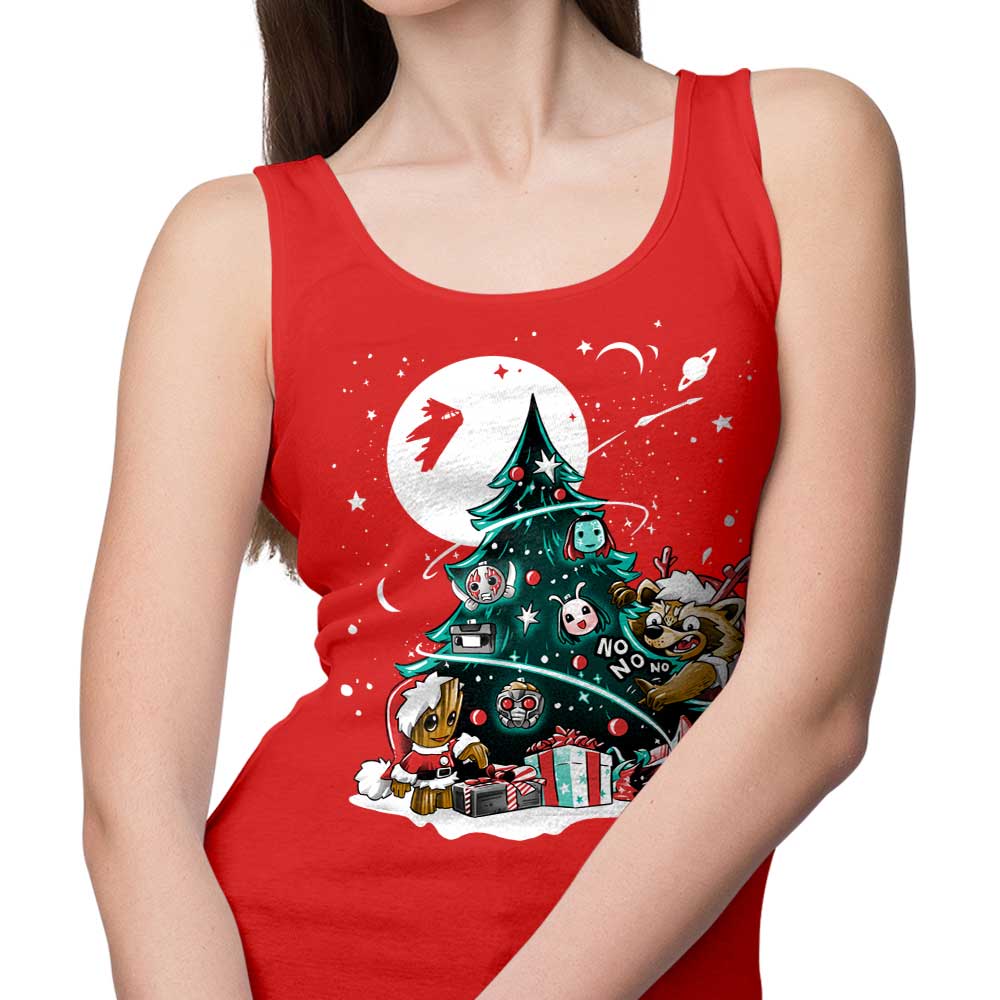 Alemaglia's Galaxy Christmas-themed Unisex and Women's Tank Tops