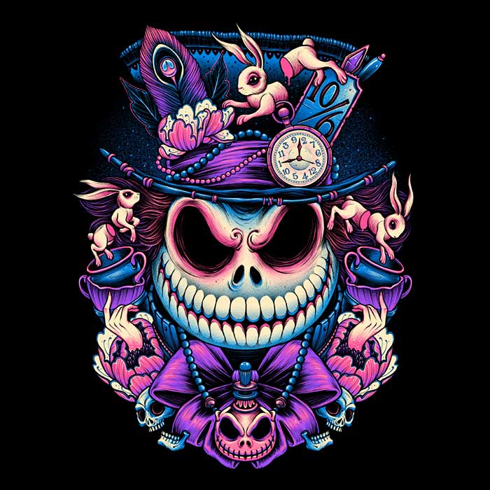 Glitchygorilla's The Mad Skellington Stylish Men's and Women's Tank Top
