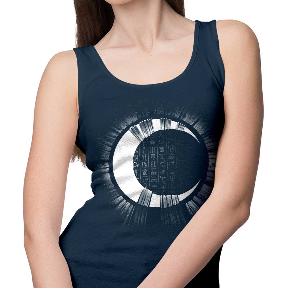 Alemaglia's Moon Bust Design Unisex and Women's Tank Tops