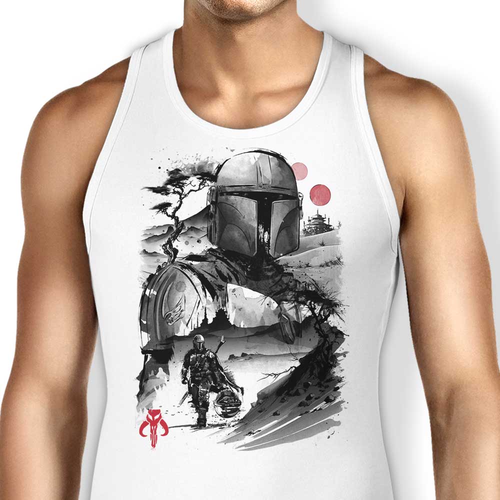 Dr. Monekers' Desert Hunter Sumi-e Stylish Tank Top