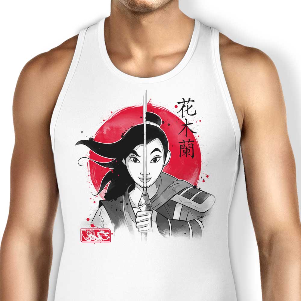 Comfortable Warrior Princess Sumi - e Unisex and Women's Tank Tops