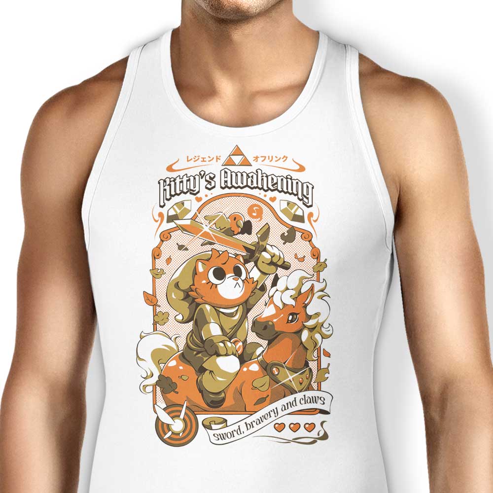 Ilustrata's Kitty's Awakening Unisex and Women's Fashionable Tank Tops