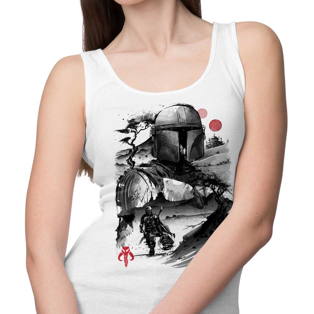 Dr. Monekers' Desert Hunter Sumi-e Stylish Tank Top