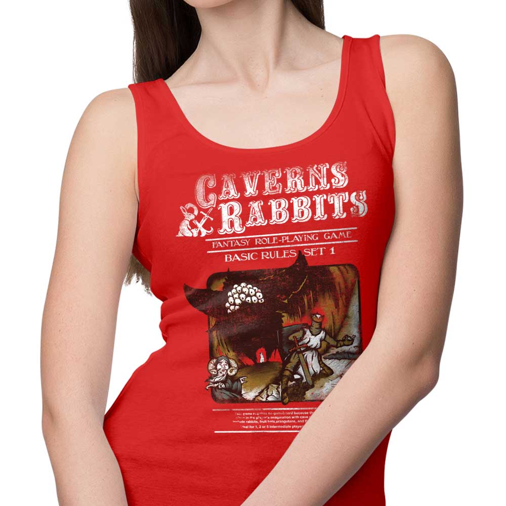 Comfortable 'Caverns and Rabbits' Unisex and Women's Tank Tops