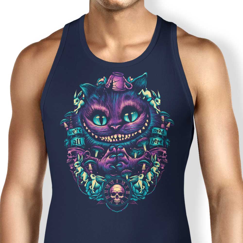 Mischievous Cat-themed Tank Top for Men and Women