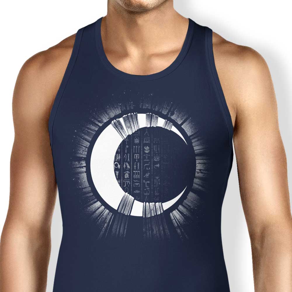 Alemaglia's Moon Bust Design Unisex and Women's Tank Tops