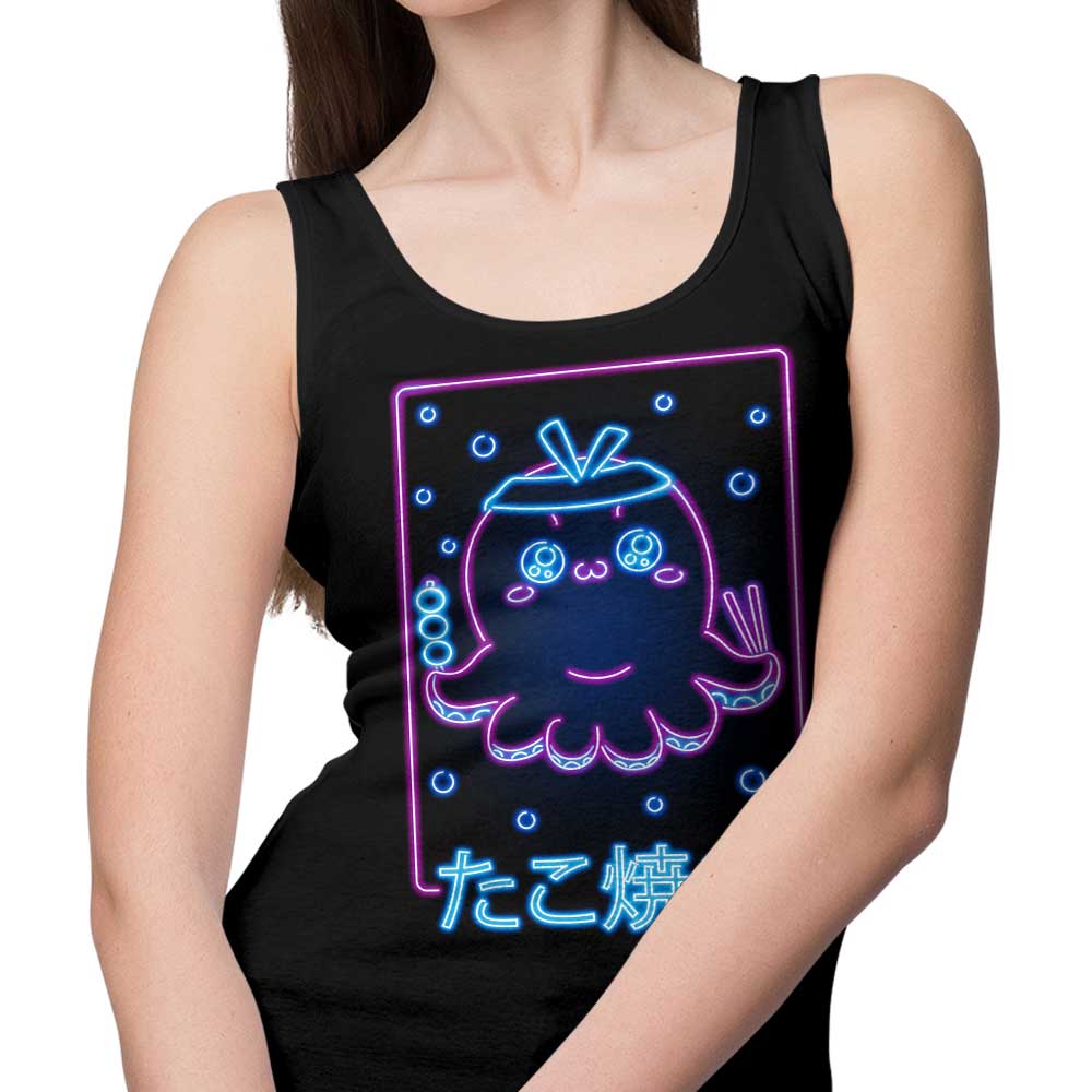 Donnie Illustrations Neon Takoyaki Comfortable Unisex and Women's Tank Tops
