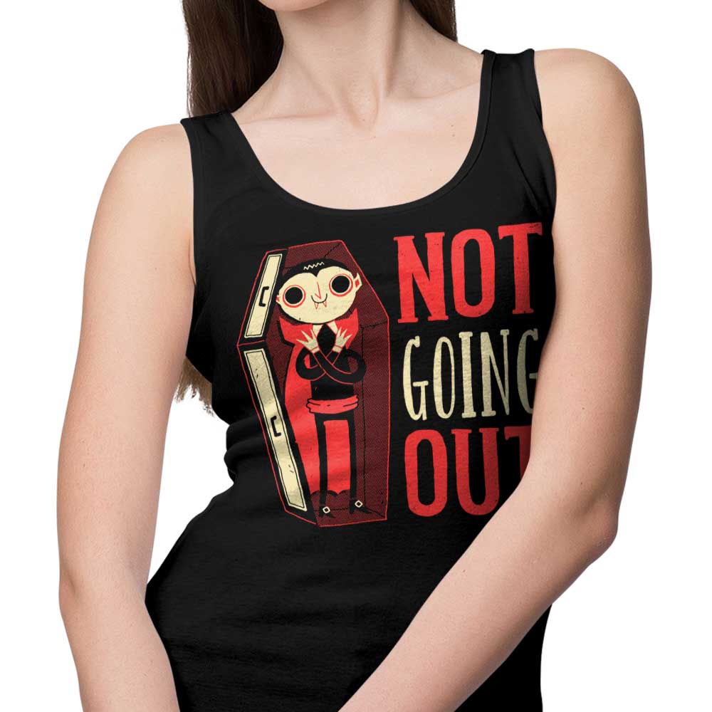 Comfortable 'Not Going Out' DinoMike Tank Tops for Men and Women