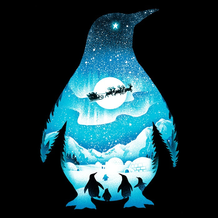 Christmas-themed Penguin Print Tank Top for Casual Wear