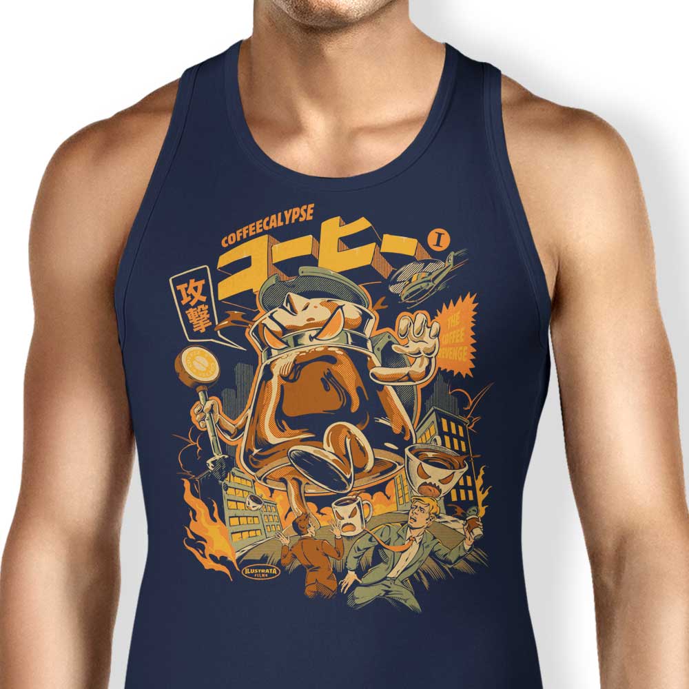 Coffeecalypse-themed Men's Tank Top for Coffee Lovers