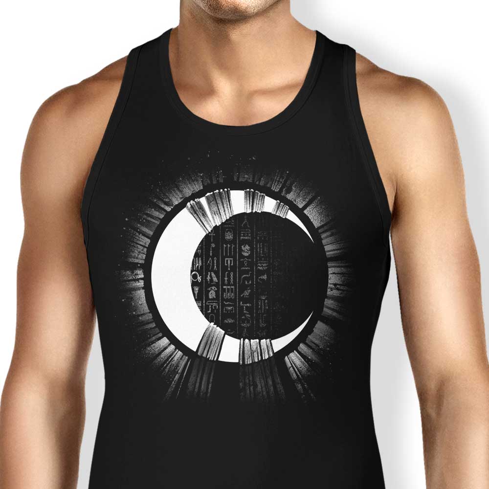 Alemaglia's Moon Bust Design Unisex and Women's Tank Tops