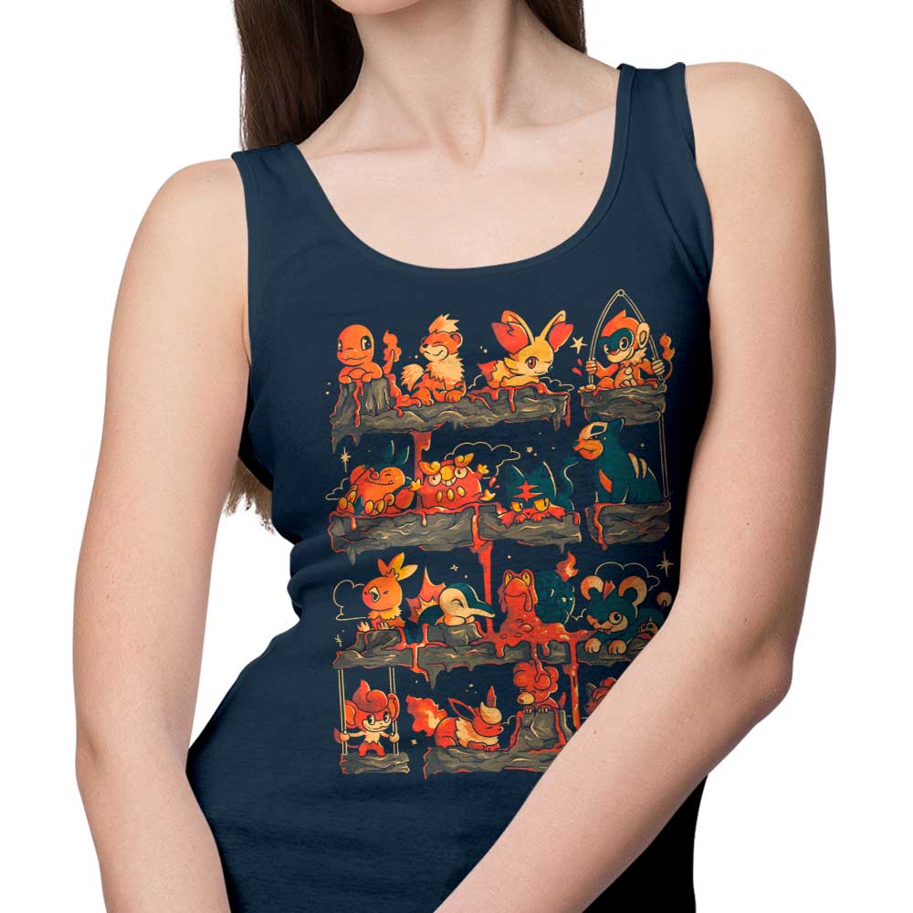 Stylish Fire Shelf Design Tank Top