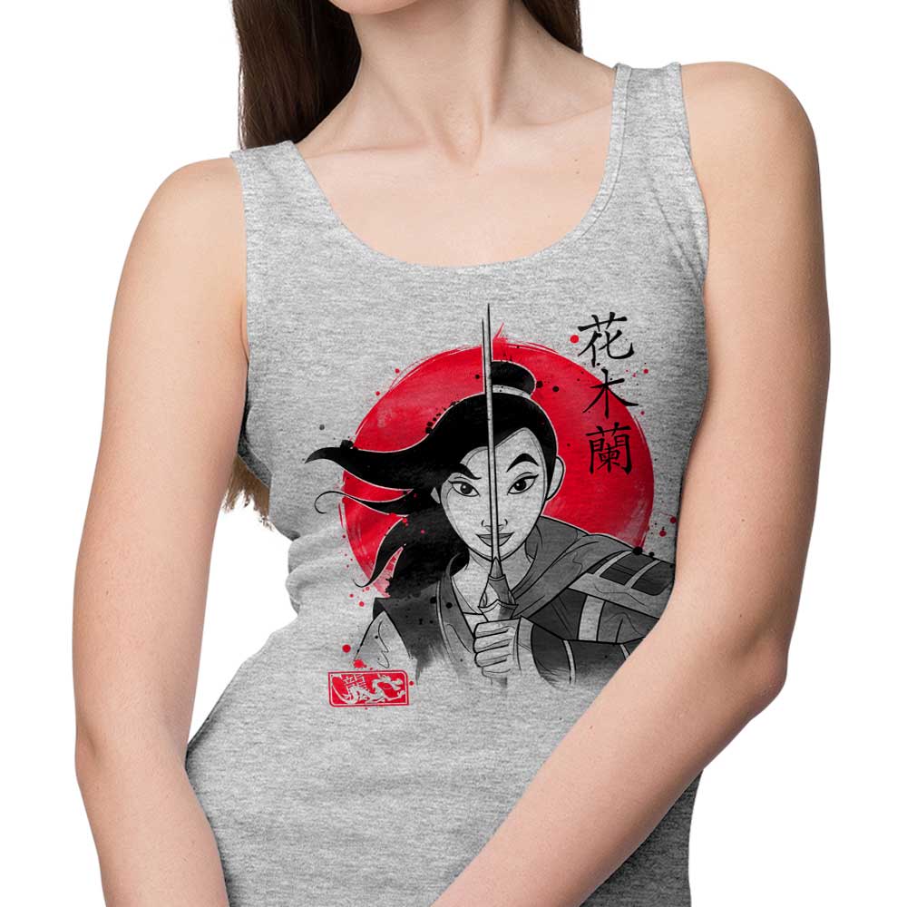 Comfortable Warrior Princess Sumi - e Unisex and Women's Tank Tops